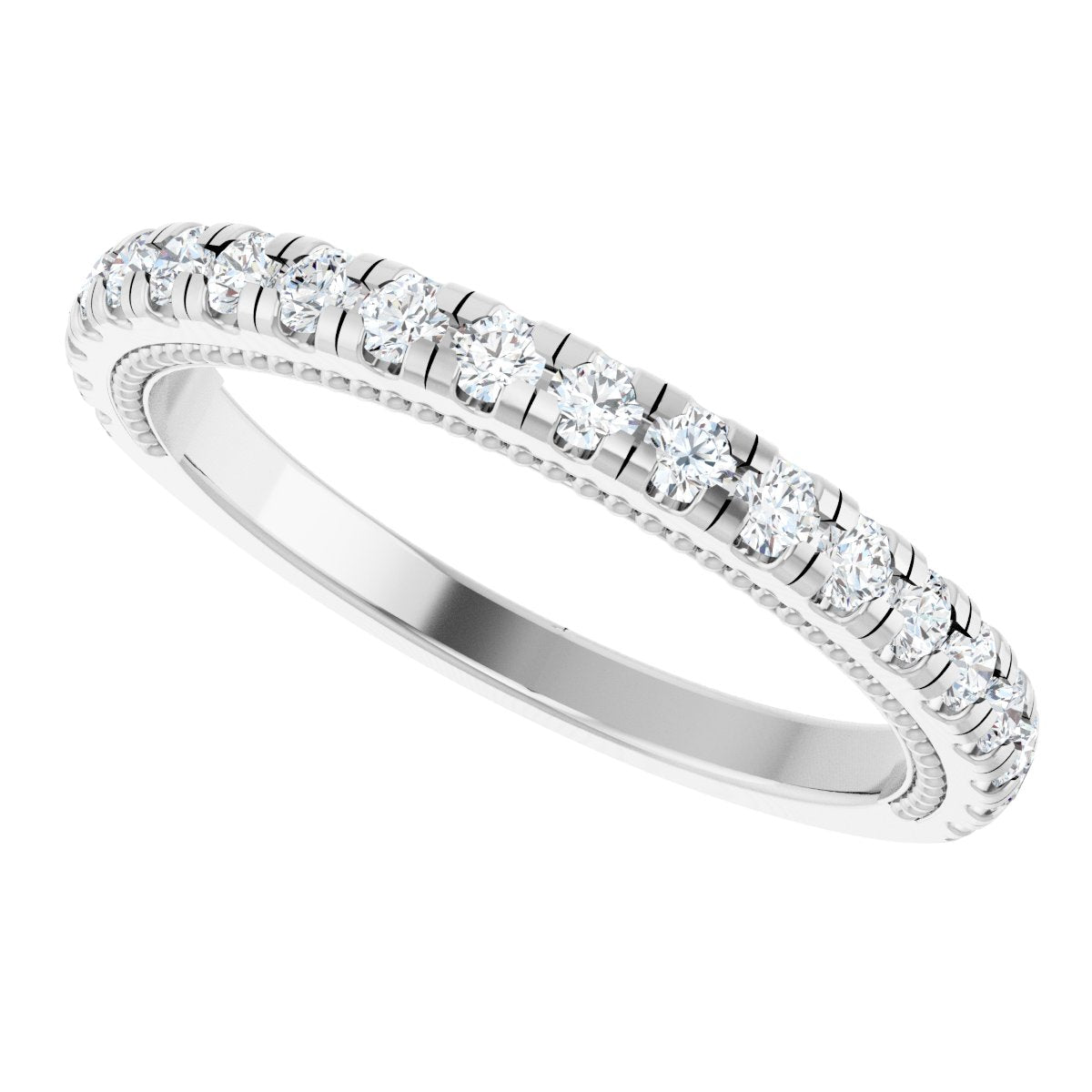 Claw-Prong Hidden Halo-Style Engagement Ring or Band