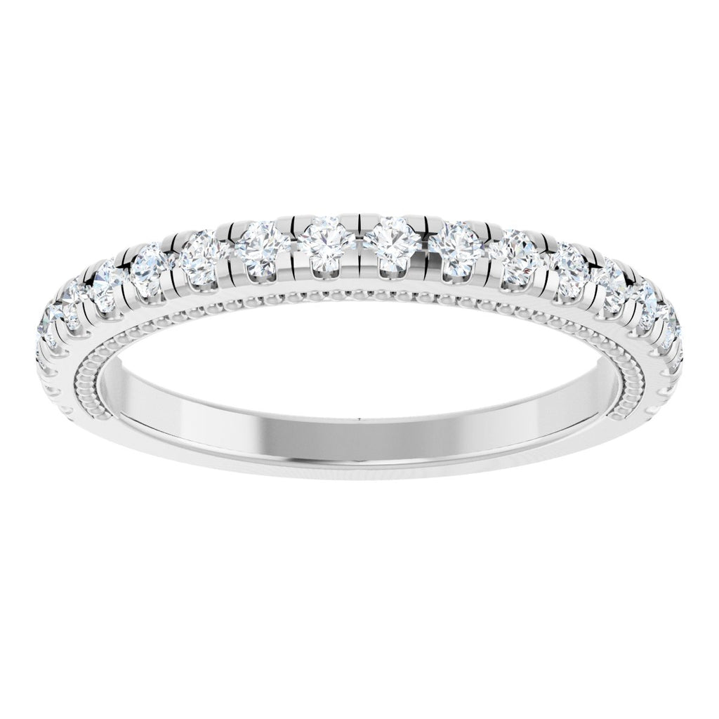 Claw-Prong Hidden Halo-Style Engagement Ring or Band