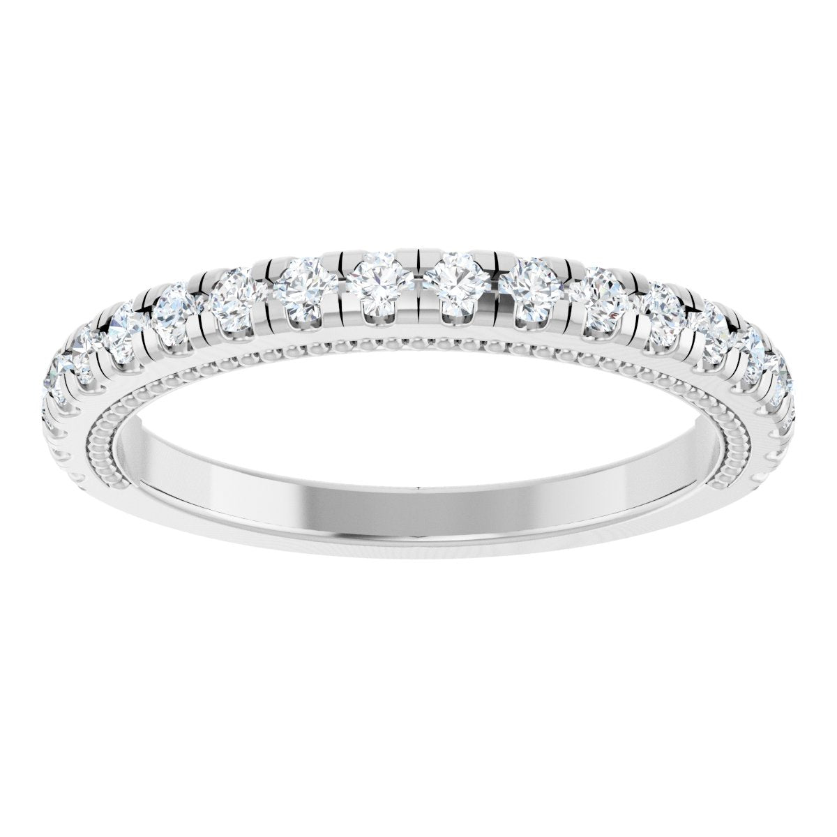 Claw-Prong Hidden Halo-Style Engagement Ring or Band