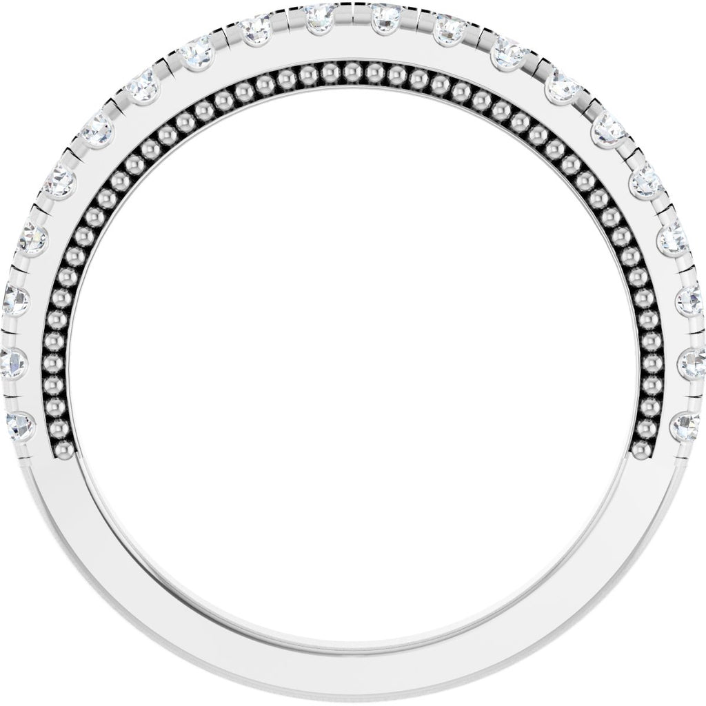 Claw-Prong Hidden Halo-Style Engagement Ring or Band