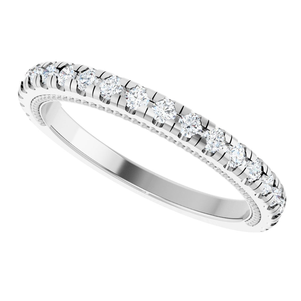 Claw-Prong Hidden Halo-Style Engagement Ring or Band