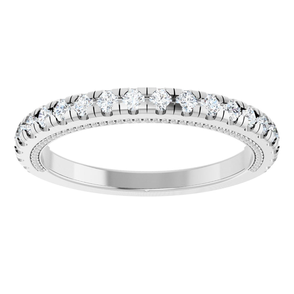 Claw-Prong Hidden Halo-Style Engagement Ring or Band