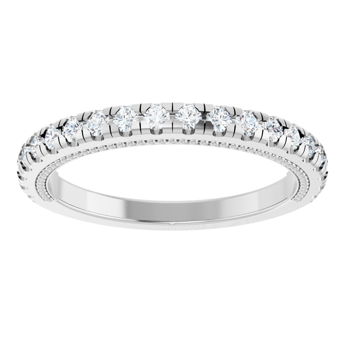 Claw-Prong Hidden Halo-Style Engagement Ring or Band