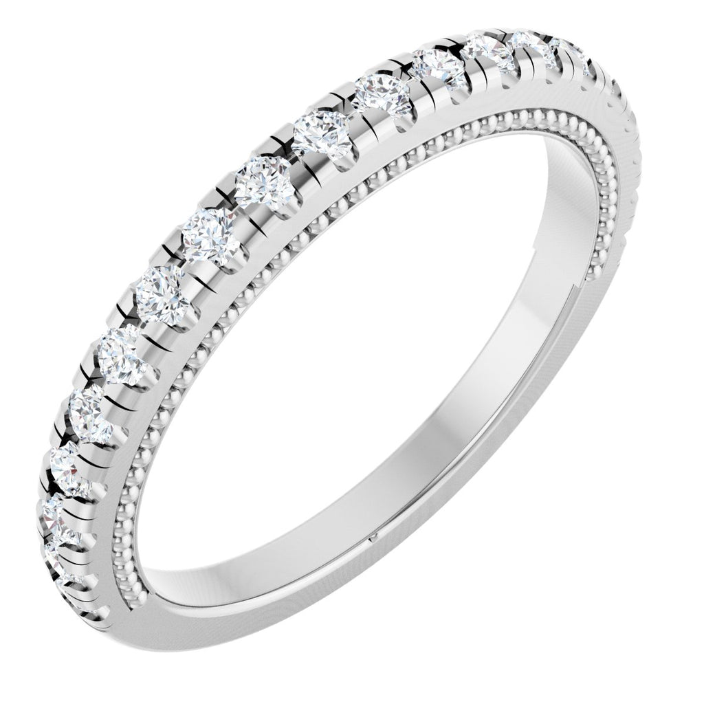Claw-Prong Hidden Halo-Style Engagement Ring or Band