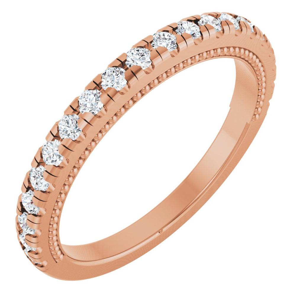 Claw-Prong Hidden Halo-Style Engagement Ring or Band