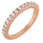 Claw-Prong Hidden Halo-Style Engagement Ring or Band