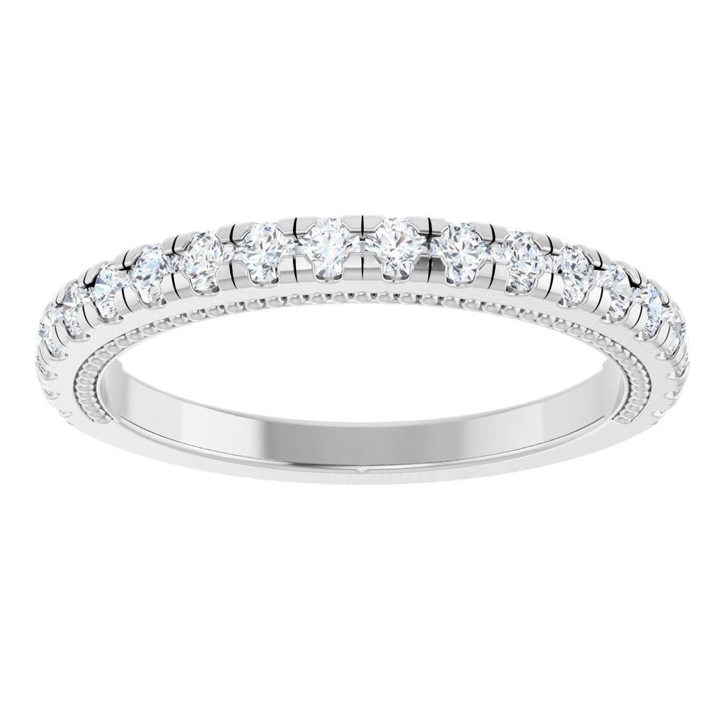 Claw-Prong Hidden Halo-Style Engagement Ring or Band
