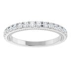 Claw-Prong Hidden Halo-Style Engagement Ring or Band