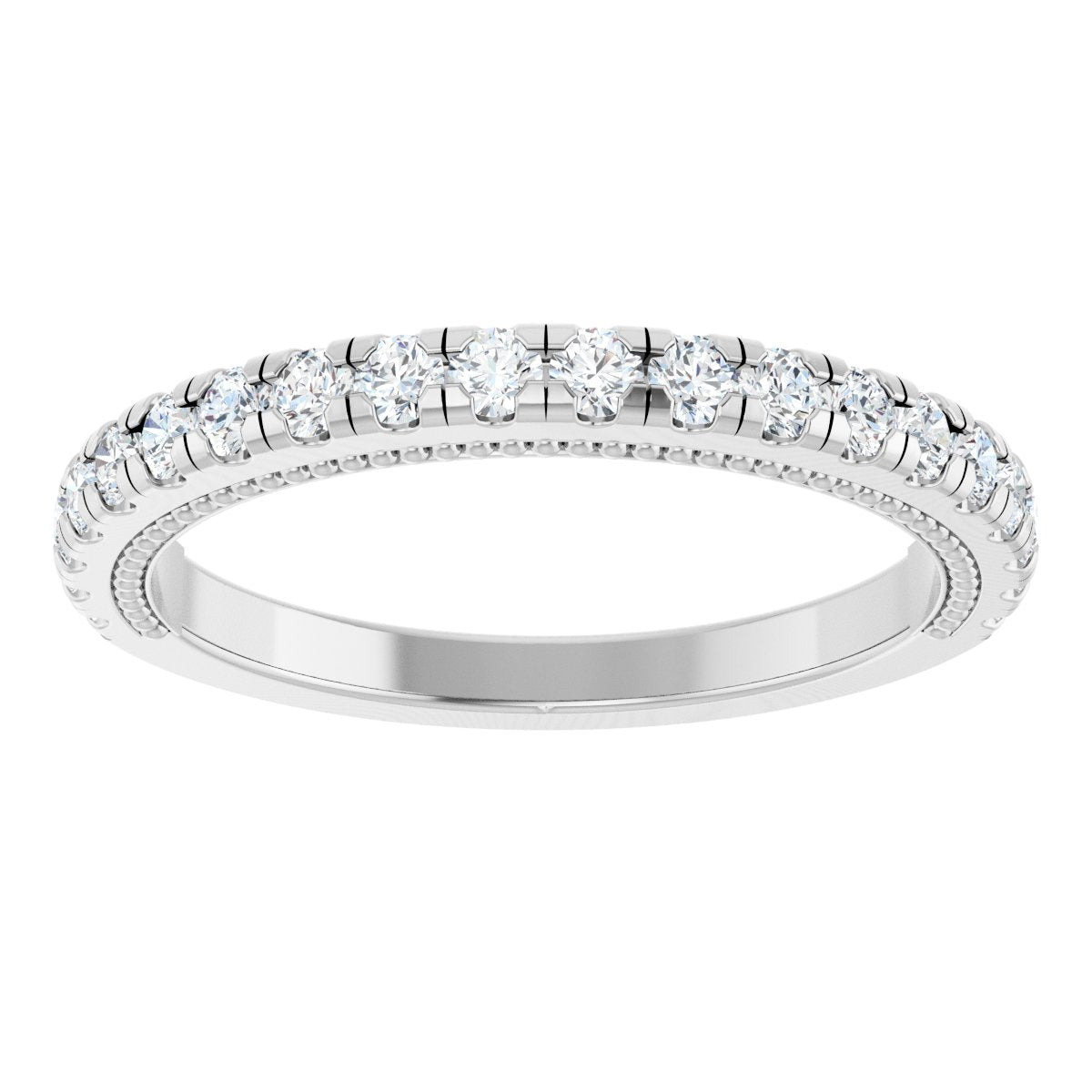 Claw-Prong Hidden Halo-Style Engagement Ring or Band