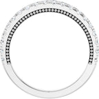 Claw-Prong Hidden Halo-Style Engagement Ring or Band