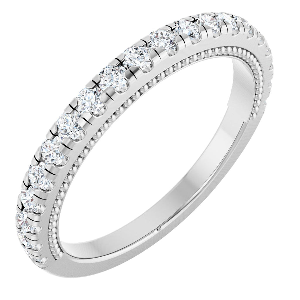 Claw-Prong Hidden Halo-Style Engagement Ring or Band