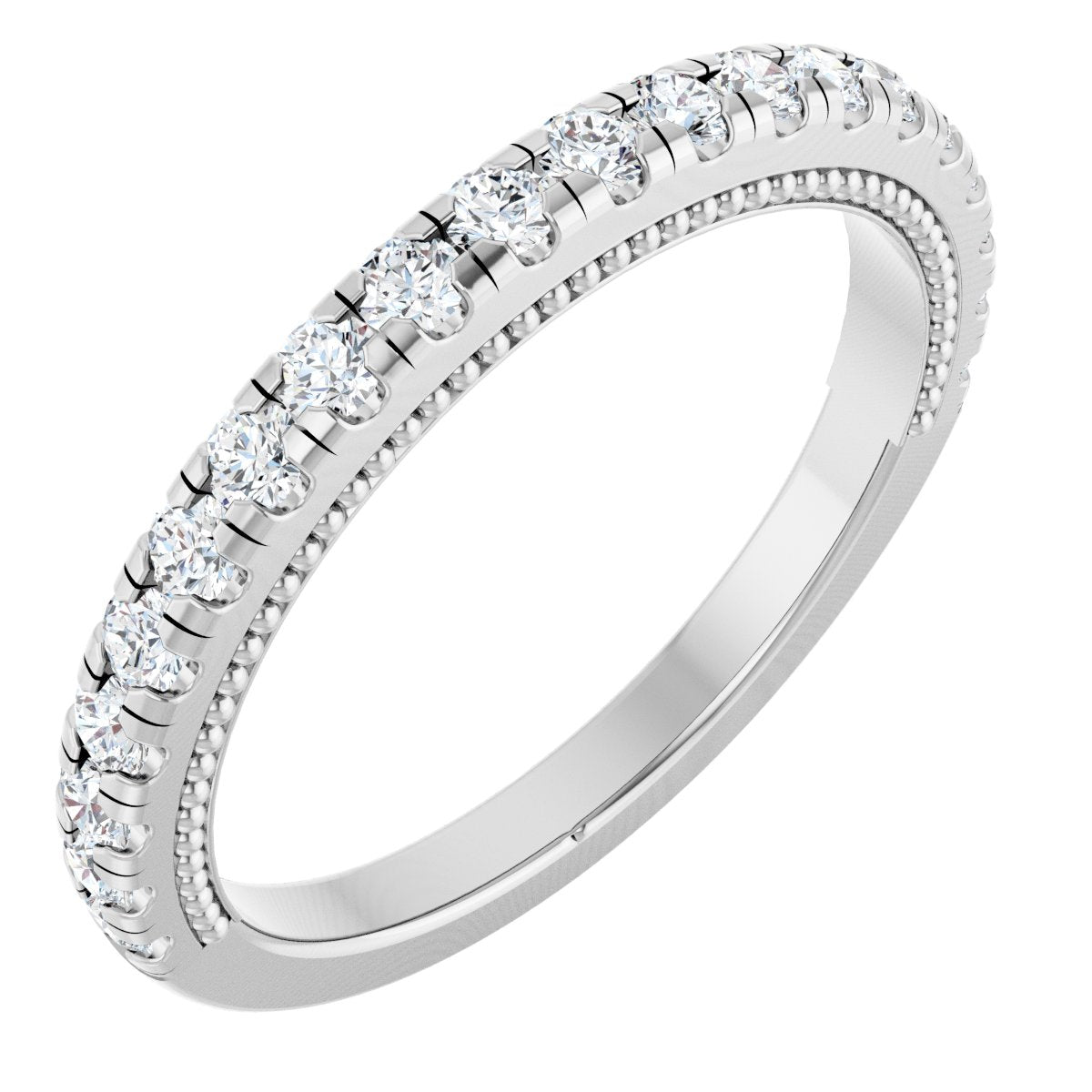 Claw-Prong Hidden Halo-Style Engagement Ring or Band