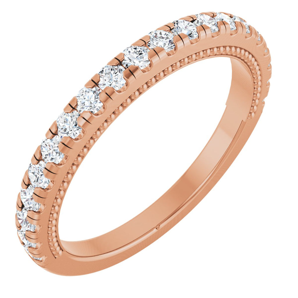 Claw-Prong Hidden Halo-Style Engagement Ring or Band