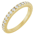 Claw-Prong Hidden Halo-Style Engagement Ring or Band