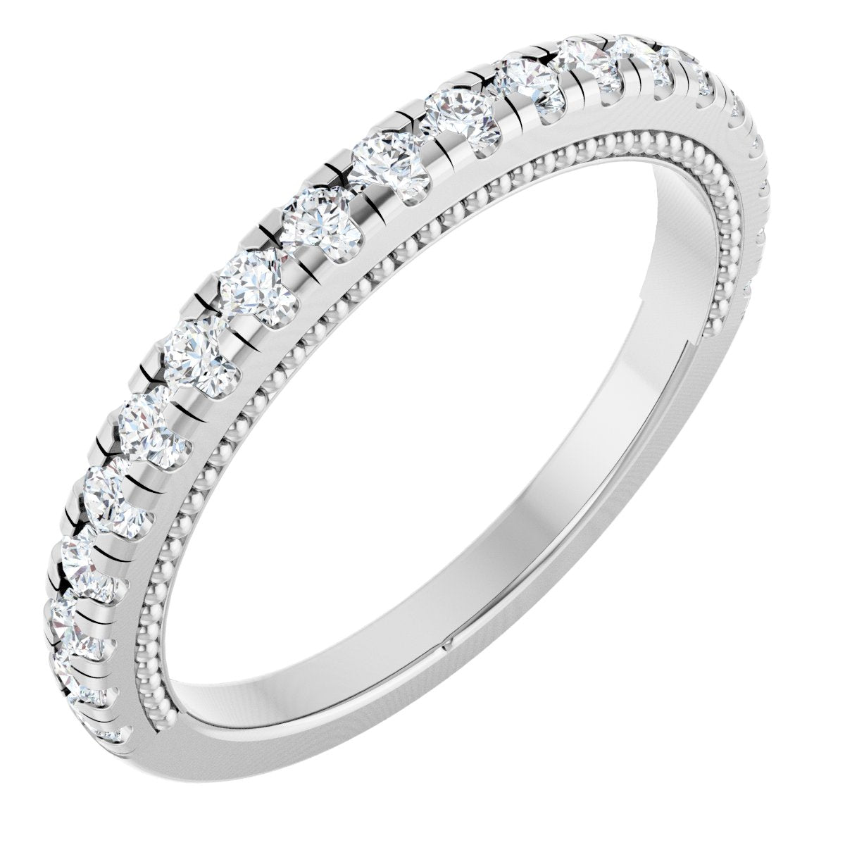 Claw-Prong Hidden Halo-Style Engagement Ring or Band