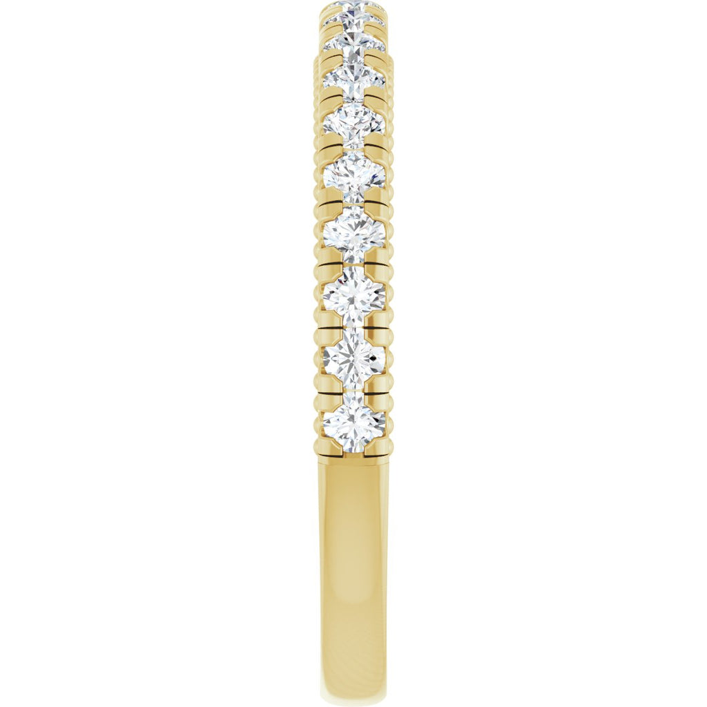 Claw-Prong Hidden Halo-Style Engagement Ring or Band