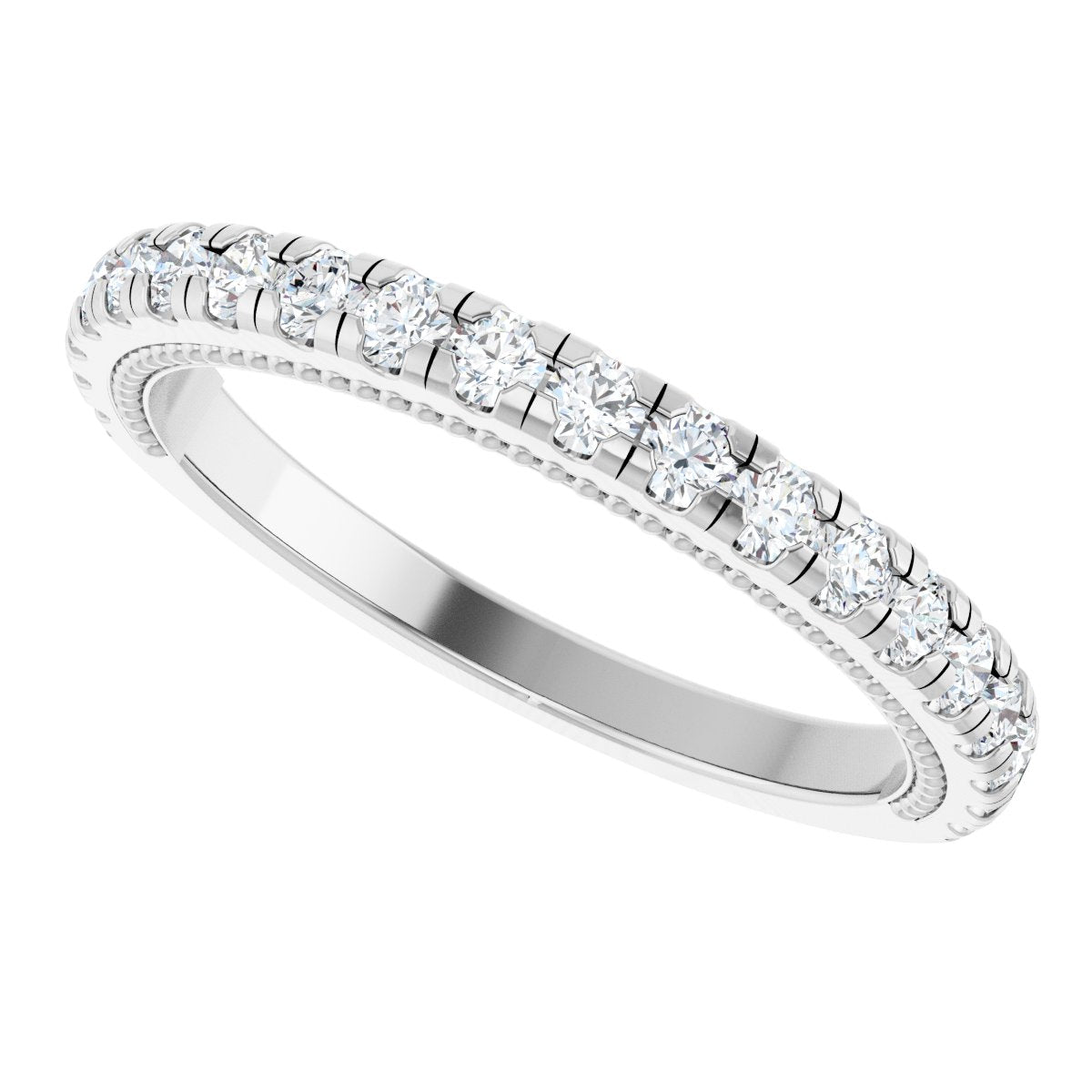 Claw-Prong Hidden Halo-Style Engagement Ring or Band