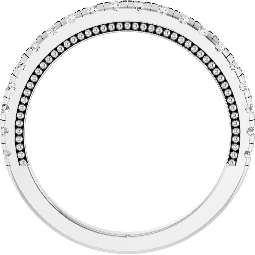 Claw-Prong Hidden Halo-Style Engagement Ring or Band
