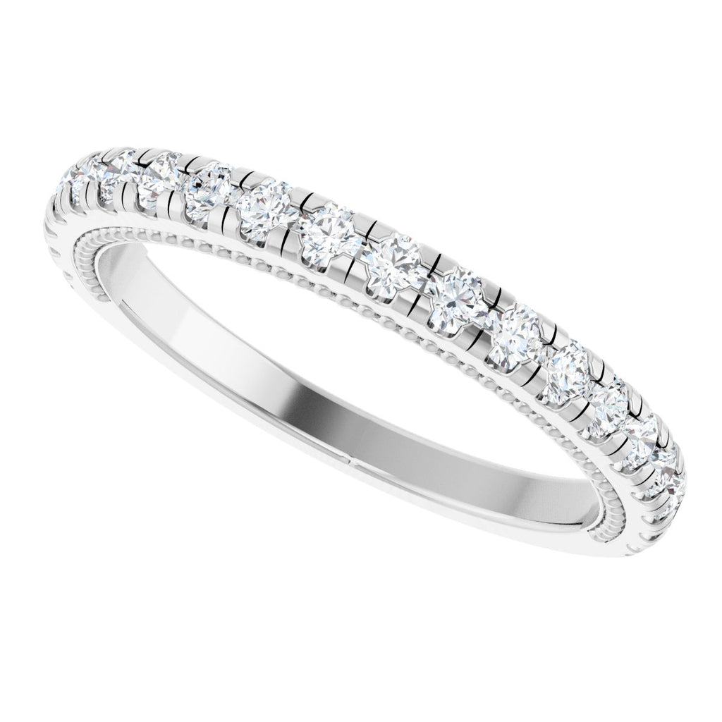 Claw-Prong Hidden Halo-Style Engagement Ring or Band