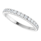 Claw-Prong Hidden Halo-Style Engagement Ring or Band