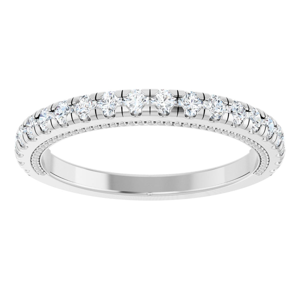 Claw-Prong Hidden Halo-Style Engagement Ring or Band