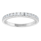 Claw-Prong Hidden Halo-Style Engagement Ring or Band