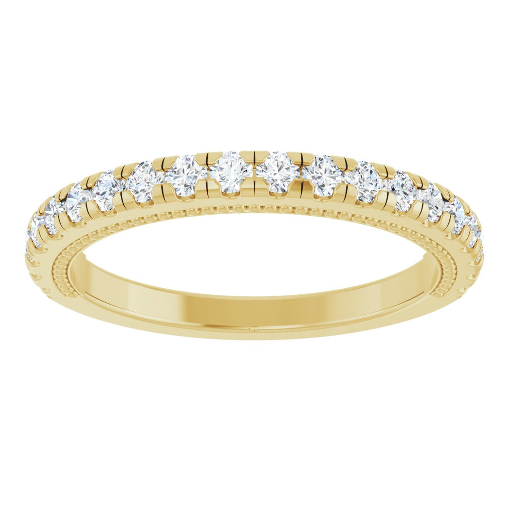 Claw-Prong Hidden Halo-Style Engagement Ring or Band