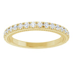 Claw-Prong Hidden Halo-Style Engagement Ring or Band
