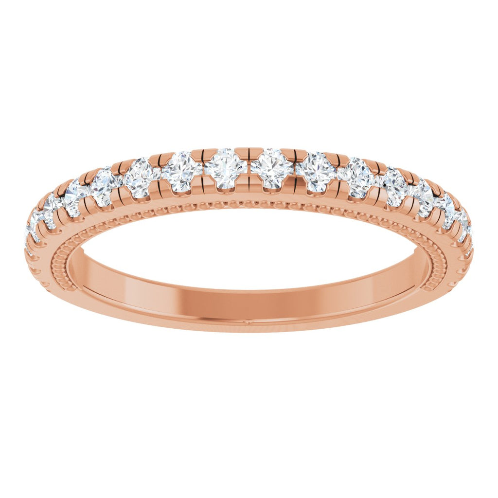 Claw-Prong Hidden Halo-Style Engagement Ring or Band