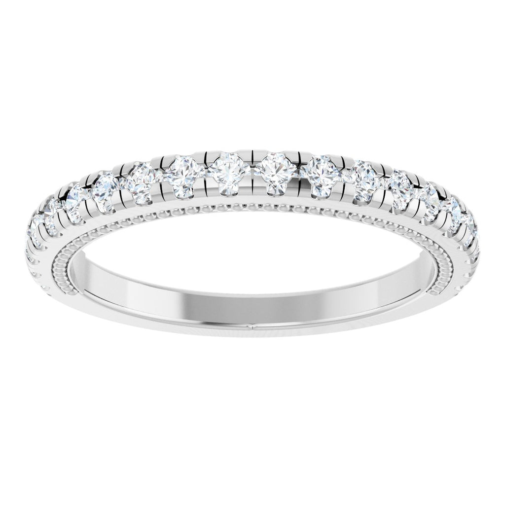 Claw-Prong Hidden Halo-Style Engagement Ring or Band