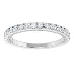 Claw-Prong Hidden Halo-Style Engagement Ring or Band