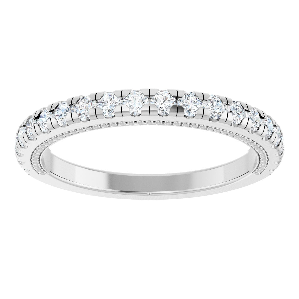 Claw-Prong Hidden Halo-Style Engagement Ring or Band
