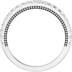 Claw-Prong Hidden Halo-Style Engagement Ring or Band