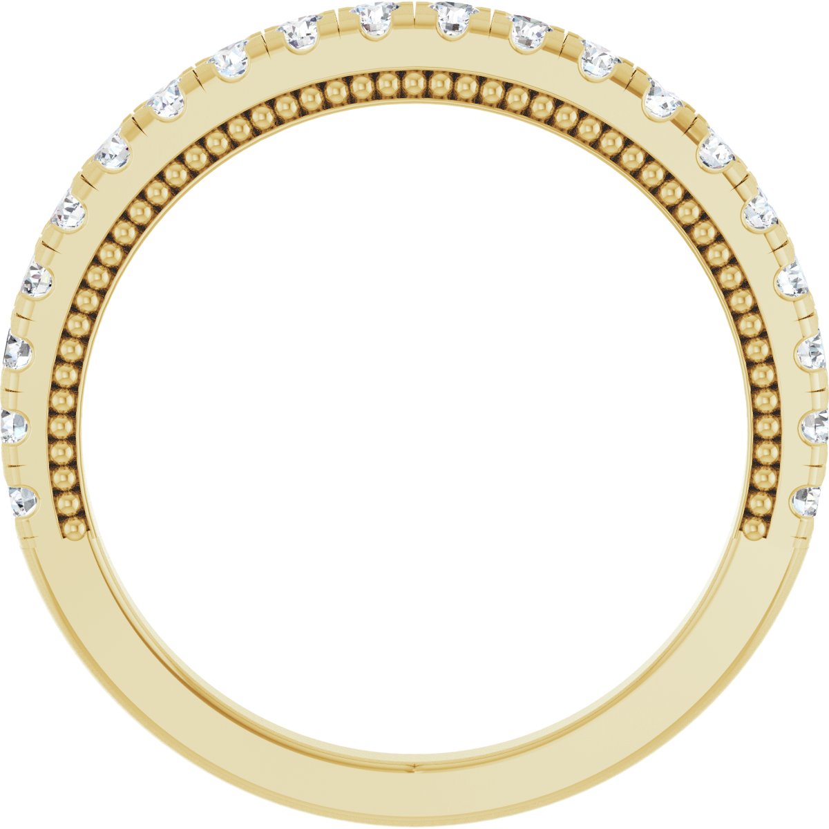 Claw-Prong Hidden Halo-Style Engagement Ring or Band