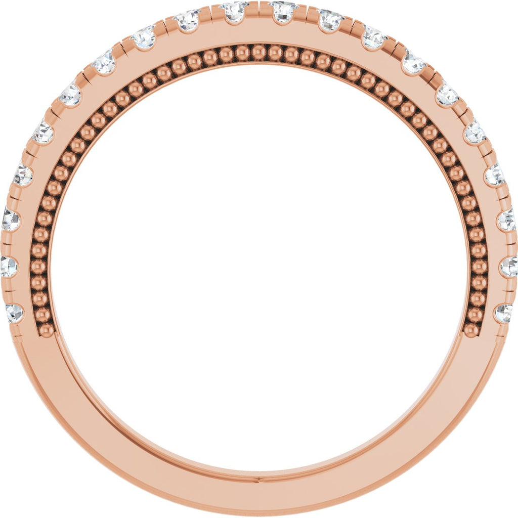 Claw-Prong Hidden Halo-Style Engagement Ring or Band