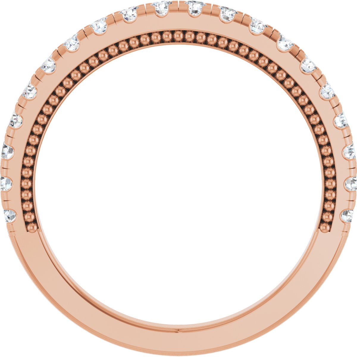 Claw-Prong Hidden Halo-Style Engagement Ring or Band