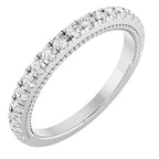 Claw-Prong Hidden Halo-Style Engagement Ring or Band
