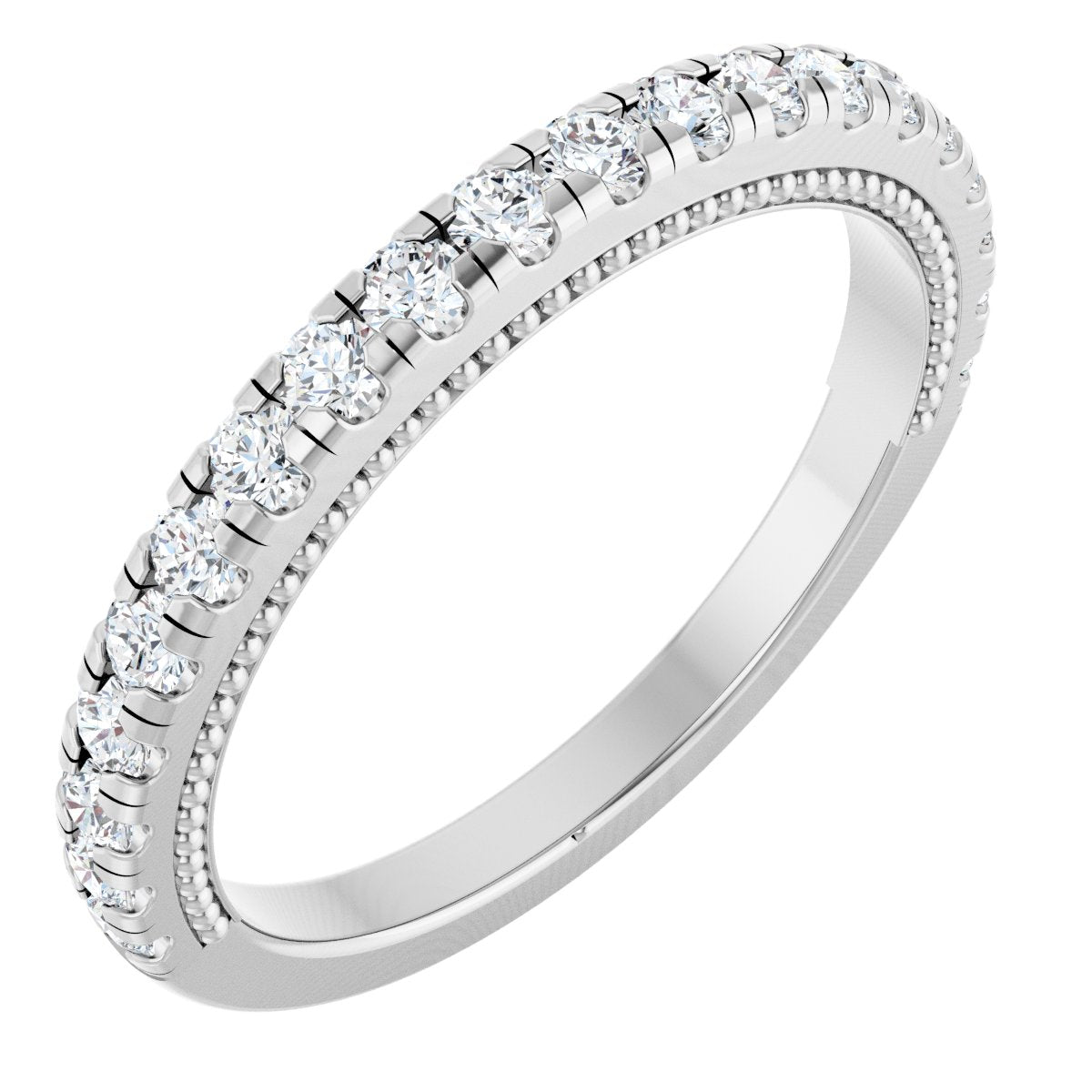 Claw-Prong Hidden Halo-Style Engagement Ring or Band