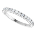 Claw-Prong Hidden Halo-Style Engagement Ring or Band
