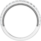 Claw-Prong Hidden Halo-Style Engagement Ring or Band
