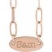Engravable Oval Necklace or Center