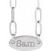 Engravable Oval Necklace or Center
