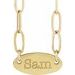 Engravable Oval Necklace or Center