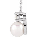 Accented Pearl Necklace or Pendant