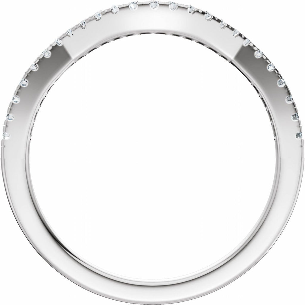 Accented Criss-Cross Engagement Ring or Band