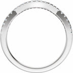 Accented Criss-Cross Engagement Ring or Band