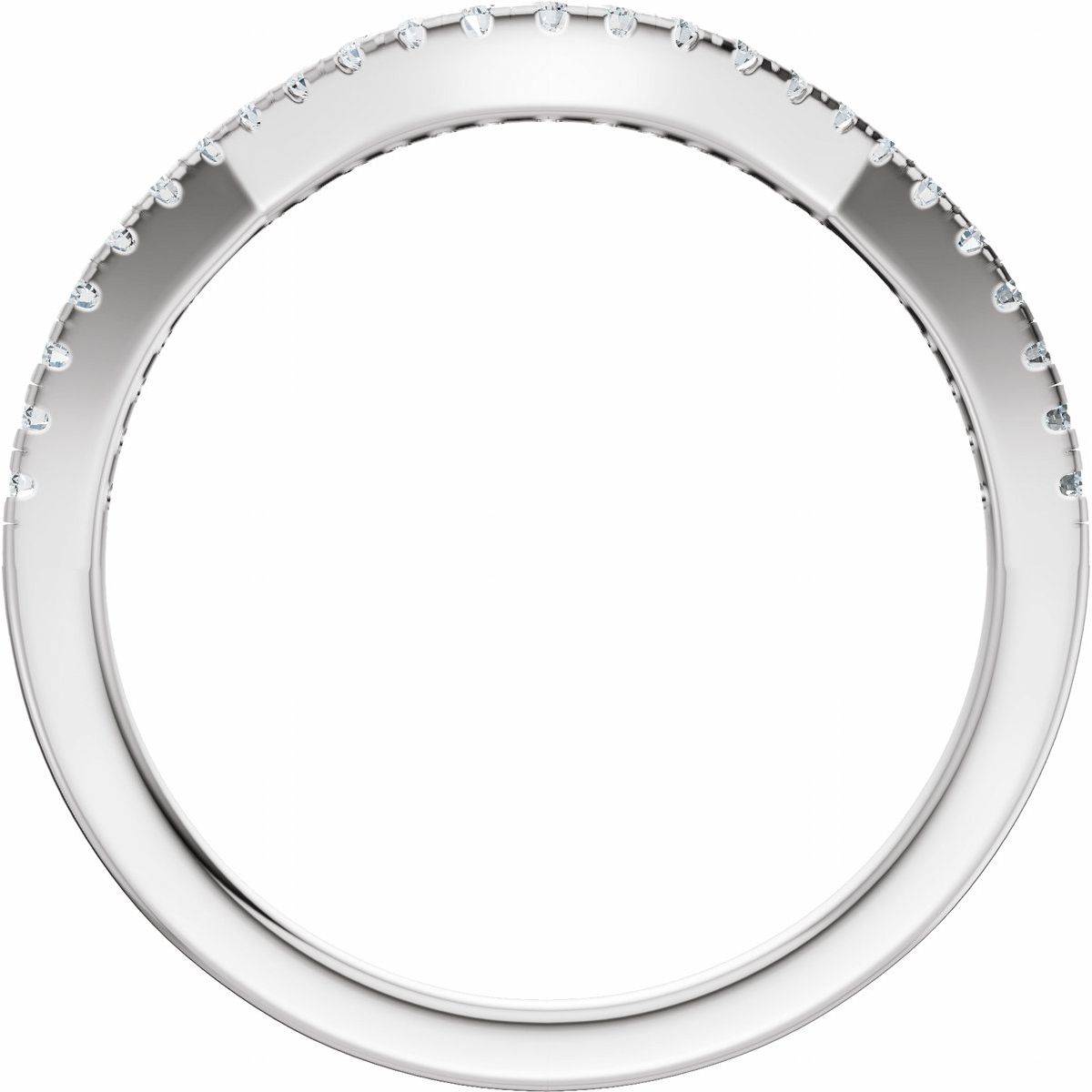 Accented Criss-Cross Engagement Ring or Band