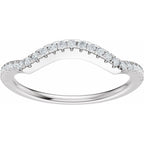 Accented Criss-Cross Engagement Ring or Band