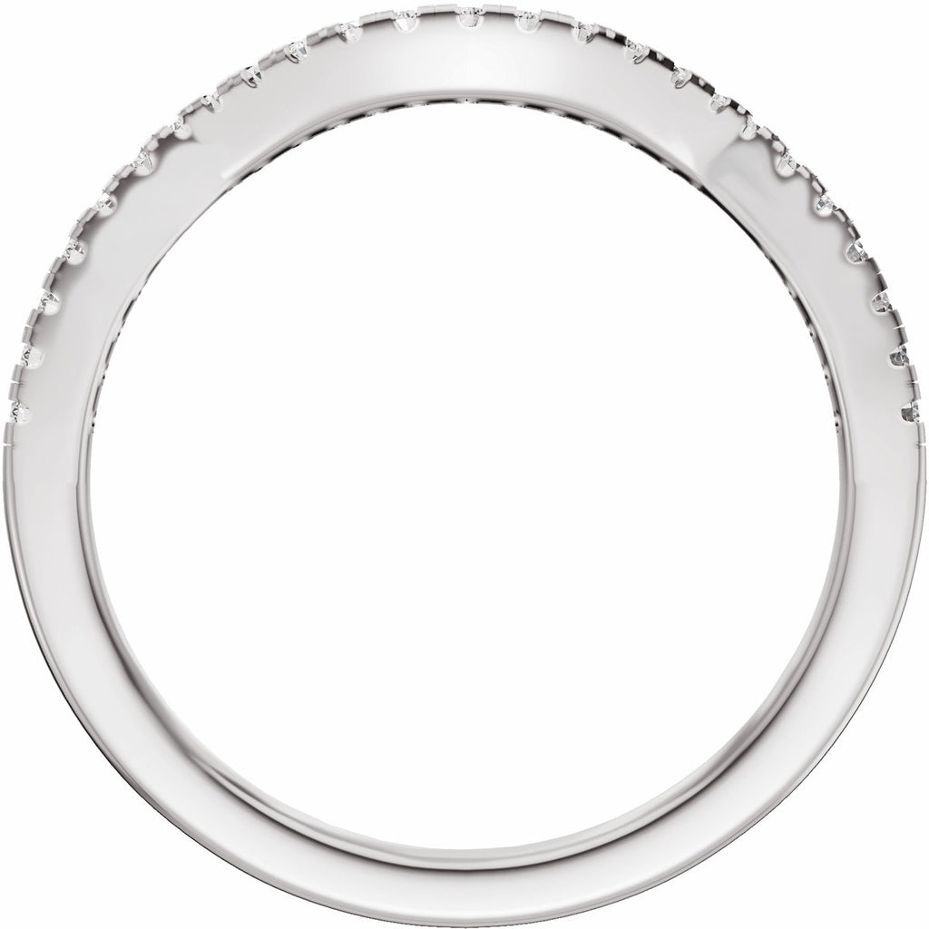 Accented Criss-Cross Engagement Ring or Band