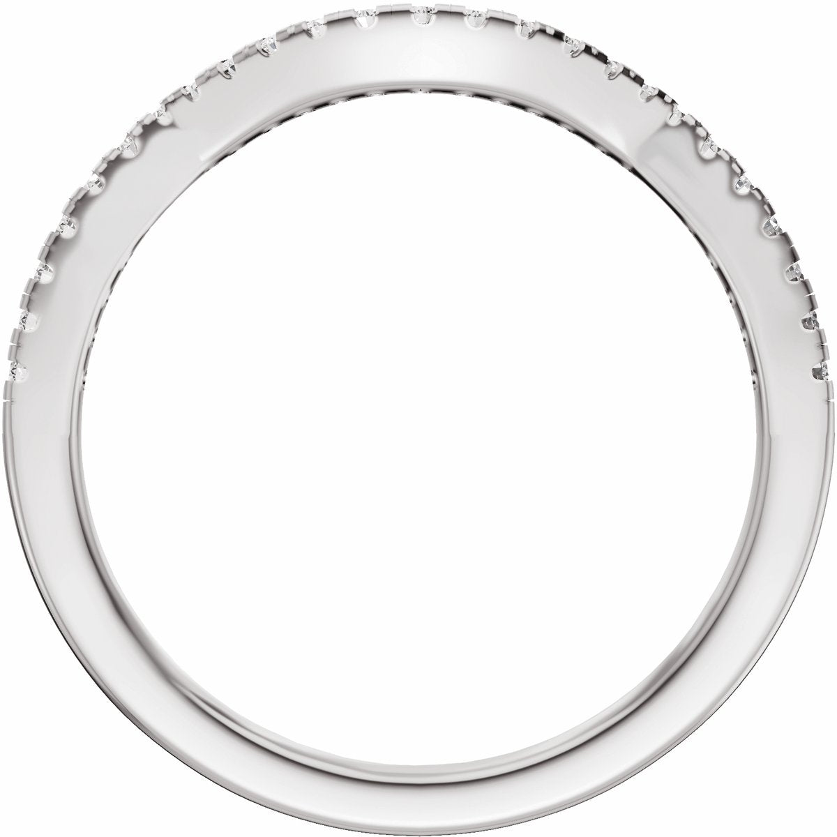 Accented Criss-Cross Engagement Ring or Band